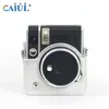 Adecuado para Bolsa de Cámara Instantánea Fuji Instax Mini40, Estuche de Cuero Plateado-Blanco de Almacenamiento y Protección para Cámara