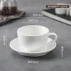 Caneca internacional, copo para café Americano gelado, conjunto de xícara e pires de cerâmica vintage, xícara de latte estilo europeu, copo de água de luxo leve