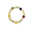 Frijoles de Azúcar de la Suerte Torre de Cristal Amarillo Natural Pulsera de Amatista Uruguaya Ágata Roja Ojo de Tigre Amarillo Estilo Exquisito Versátil