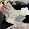 Ventas Directas de Fábrica Superventas Transfronterizo Ropa Interior Femenina Francesa Sexy Encaje Puro Deseo Tanga sin Costuras con Lazo de Cintura Baja