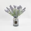 Flor artificial flocagem lavanda planta artificial flor artificial planta verde casa interior casamento decoração de casamento ornamentos atacado