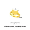 Anillo de cachorro estilo tienda de oro, oro arena, máscara de mariposa CNC para mujer, lujo ligero, finamente elaborado, anillo abierto chapado en oro al por mayor