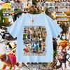Camiseta de Manga Corta Shan Hai Jing Extranjera Ropa de Niño Tong Tong Ge Hombre de Palo de Madera Top de Verano para Niños Americano Ai Monstruo t