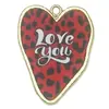 Accesorios para Joyería DIY Corazón Rojo y Rosa Día de San Valentín Rosa Esmalte Aleación Colgante Pulsera Encanto Pendientes Llavero