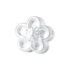 Nuevas Cuentas Espaciadoras de Flor de Durazno de Plata Pura S999 Cuentas de Plata con Forma de Flor Cuentas de Transferencia DIY Pulsera de Cristal Accesorios de Plata