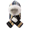 Chapéu de Pelúcia Quente de Inverno para Mulheres Ciclismo Chapéu de Tricô Espessado à Prova de Vento Doce e Fofo Grande Circunferência da Cabeça Proteção Auricular Chapéu para Vento e Neve