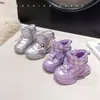 Botas de Nieve Kuromi para Niñas Invierno Nueva Llegada Más Terciopelo Princesa Infantil Algodón Grande Impermeables Antideslizantes Zapatos de Algodón para Niñas del Noreste