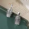 Estilo Étnico Chiba Plata Tailandesa Artesanía Retro Giratorio Personalidad Seis Caracteres Mutante Caja Gawu Colgante Versátil para Hombres y Mujeres