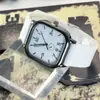 Relógio de Pulso Quartz Moda Vintage Case Quadrado Criativo Pulseira de Silicone