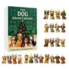 Calendario de Adviento Navideño para Perros Mascotas Transfronterizo 2026 Caja Sorpresa Decoración de Árbol de Navidad Adorno de 24 Piezas Caja de Regalo
