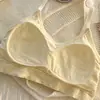 Roupa íntima para adolescentes para o período de desenvolvimento, regata esportiva estudantil, sem fio, costas bonitas, sem alças, bojo fixo de peça única, sutiã de alça fina