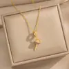 Colar Pandora Moda Europeia e Americana Novo Mais Vendido Pingente de Pirulito Coração Cadeado Chave Banhado a Ouro Cobre Aço Titânio