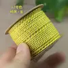 Cuerda de mano tejida con hilo de algodón con adición de oro de 1.8 mm, cuerda para jugar Wen, no elástica, resistente al desgaste, cuerda DIY, borla de bodhi, punta