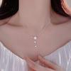 S925 Colar de Prata Esterlina Estilo Coreano Feminino Doce Fresco e Gentil Elegante Elegante Moda Mori Estilo Flor Clavícula Colar de Corrente