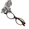 Gafas Cr2A50 Mismo Estilo para Nerds con Miopía Montura Pequeña Ovalada 2051 Para Mujer Estilo Coreano Estampado de Leopardo Retro Liso Claro