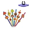 Clip para bolígrafo de PVC de pavo de dibujos animados del Día de Acción de Gracias transfronterizo, clip decorativo DIY para lápiz de hoja de arce de otoño, piña, pajilla