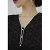 Suéter de Punto Hueco con Perlas y Flores Zhengqite Ropa/Moda Femenina Capa Base