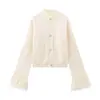 Exportação Europeia e Americana Outono e Inverno Novo Cruzamento de Fronteiras Roupa Feminina Elegante Elegante Design de Penas Vermelhas Casaco Cardigan de Tricô para Mulheres