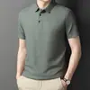 Camisa polo casual para hombre Verano 2023 camiseta de manga corta sin costuras con solapa Jacquard entrega en una pieza