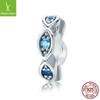 Silver Zi Yun Más Vendido Ojo del Diablo DIY Pulsera Cuentas Cuentas Sueltas Accesorios Europeos y Americanos Cuentas de Ojo de Plata Esterlina S925