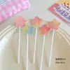 Brillo Lentejuela Corazón Estrella Rosa Princesa Niña Decoración de Pastel Enchufe Mesa de Postres Estrella de Cinco Puntas Tarjeta Enchufe
