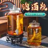 Frasco de Vino para el Hogar, Botella de Vidrio Sellada de Gama Alta para Vino Medicinal de Ginseng, Frasco de Vino, Barril de Vino con Grifo, Fabricante Mayorista de Tanques de Vino