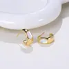 Pendientes de plata de ley 925 con pasador, estilo retro en forma de C, medio círculo, para mujer, diseño único, elegantes pendientes de botón, pendientes versátiles de estilo minimalista para mujer