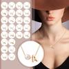 Colar de Pérolas com Letra Inicial Estilo Novo 26 Transfronteiriço, Colar de Letra de Pérola Elegante e Simples para Irmãs e Melhores Amigas