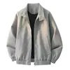 2026 Nueva Chaqueta de Cuero para Motociclista de Color Sólido con Solapa Hombres Mujeres Marca de Moda Retro Americana Holgada Versátil Hip Hop Ropa de Abrigo Top
