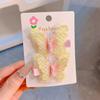 Novo Acessório de Cabelo Infantil com Bordado de Borboleta de Camada Dupla para Viagem de 1º de Maio Super Fada Menina Doce Fofa Menininha