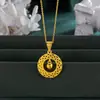 Nuevo Estilo Dorado Antiguo Chapado Filigrana Hueco Cuentas de Transferencia Hebilla de Seguridad Colgante para Mujeres, Cadena Clavicular de Nicho de Lujo Ligero