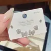 Set de Aretes Elegantes con Aguja de Plata S925 Lujo Accesible Geométricos de Gama Alta Versátiles Aretes Coreanos Sencillos Pequeños para Mujer