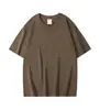Camiseta de Manga Corta para Hombre de Verano, Tejido Pesado de 320g, Algodón Puro, Algodón Grueso de Xinjiang, Cuello Pequeño, Estilo Americano, Camiseta Base de Media Manga