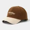 Gorra de Béisbol de Lana Cálida Maillard Otoño e Invierno para Niños, Gorra Sencilla Bordada con Letras para Exteriores, Gorra de Pato con Visera, Transfronteriza