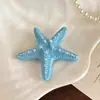 Pinza para el pelo de estrella de mar simulada de dopamina de verano para mujer, Pinza de estilo para vacaciones en la playa, Pinza de pico de pato linda, Pinza para flequillo lateral