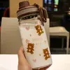 Copo de Vidro Retro Americano, Moderno e Estiloso, Portátil com Tampa, Resistente ao Calor, à Prova de Vazamentos, Copo de Café para Casal