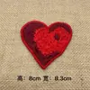 2020 Coração Vermelho Especial Bordado Broche Bordado Corsage Adesivos de Tecido DIY Roupas Bolsa Subsídio