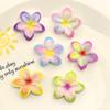 Flor de Huevo de Cinco Pétalos Brillante Graduado Resina Accesorios Estuche para Teléfono Móvil DIY Pasador Cuerda para el Cabello Parche Flor para Zapatos Material