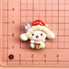 Caja de regalo de Navidad de dibujos animados Sanrio Diversión para niños material de paquete de accesorios de resina para funda de teléfono pasador diy hecho a mano pegamento de crema