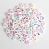 Cuentas de Letras Acrílicas Cuentas de Números Ingleses Cuentas Planas Cuentas Cuadradas DIY Collar de Cuentas Hecho a Mano Llavero Accesorios de Joyería