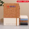 Exclusivo transfronterizo A5 corcho creativo imitación cuero pu protección ambiental paja de trigo costura negocio oficina cuaderno estuche de regalo