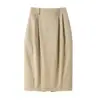 26 Novedades Otoño/Invierno Ropa para Mujer: Falda tipo capullo con forma de botón, textura ligeramente arrugada, diseño adelgazante y tridimensional, disponible en 5 colores