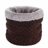 Cachecol de Lã Grossa Liso Colorido de Inverno Moda Casal Versátil Conjunto para Pescoço Cachecol Quente à Prova de Vento para Exterior em estoque