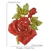 Broche de Aleación de Rosa, Pin de Vestido Floral de Moda y Exagerado, Joyería Transfronteriza de Amazon, Broche de Rosa Tridimensional