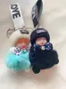 Muñeca para Dormir de Piel Genuina Influencer de Tiktok Accesorios para Bolsos Femeninos Colgante de Peluche Juguete de Muñeca con Piel para Bolsos