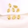 Aço Inoxidável Contas de Arroz Multifacetadas Aço Titânio Contas Espaçadoras Rombus Galvanoplastia a Vácuo Ouro 18K Contas Especiais com Furo Passante Acessórios para Joias DIY