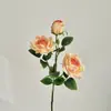 Flores artificiales, ramo de rosas, flores artificiales para decoración de sala de estar y mesa de comedor, adornos decorativos florales, envío directo de una pieza
