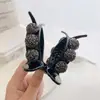 Seis Diamantes Rojo Arándano Bola Pasador Bola Cabeza Pinza de Agarre Disco Artefacto para el Cabello Femenino Coreano Pinza Tocado Pasador Cabello Negro Agarre