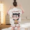 Seda de Hielo 2025 Pijama Nuevo para Niñas Verano Corto Delgado Niñas Niños Grandes Kuromi Ropa para el Hogar Estilo Fresco de Verano