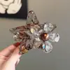 Pinza de garra de flor de perla de acetato, pinza de tiburón transparente de estrella de cinco puntas, pasador para coleta a media altura, accesorio de pelo versátil para el uso diario para mujeres